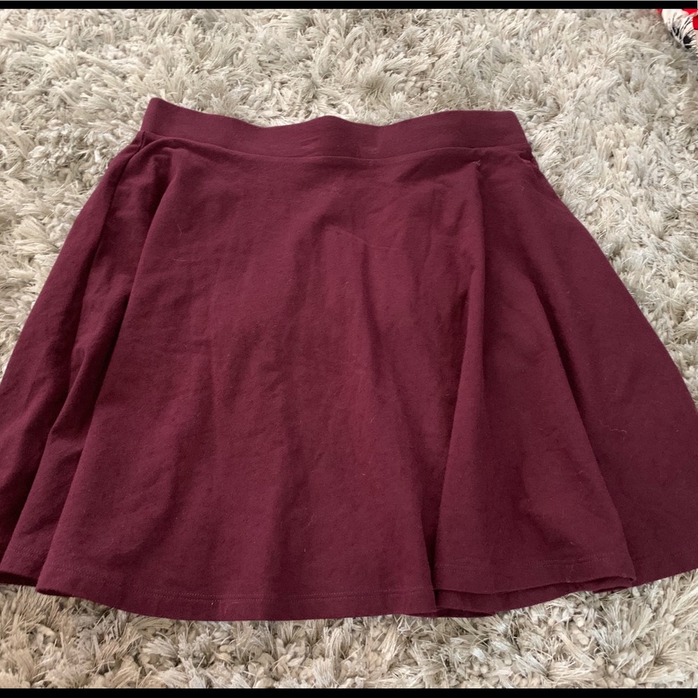 Burgundy skirt